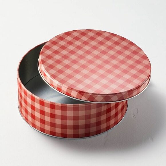 Hearth & Hand Traditional Gingham Christmas Gift Small Tin - Picture 5 of 5